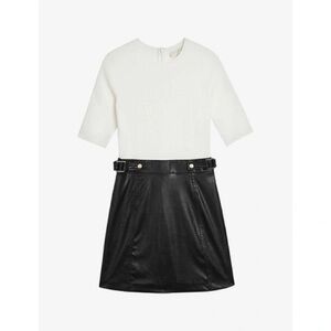 Ted Baker Koco Utility Faux Leather Skirt Dress US8 🛍️
